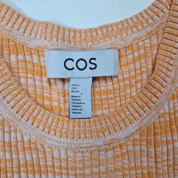 COS Orange Ribbed Tank Top - Picture 2 of 9